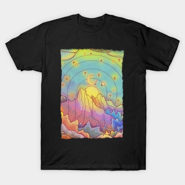 A vibrant night T-Shirt by Swadeillustrations